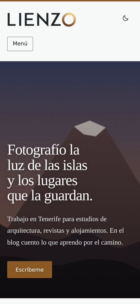 La misma web en el móvil